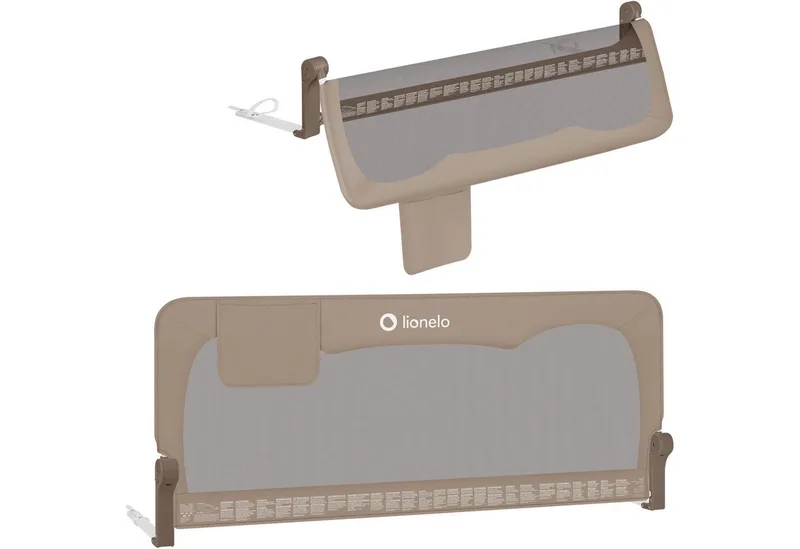 Bettschutzgitter HANNA (Set, Set), 180 Grad 66 cm hoch Standsafe SecureBelt von Lionelo in Beige, Braun – Produktfoto 3 von 5
