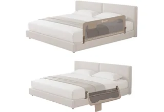 Bettschutzgitter HANNA (Set, Set), 180 Grad 66 cm hoch Standsafe SecureBelt von Lionelo in Beige, Braun – Produktfoto 2 von 5