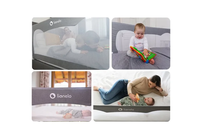 Bedrail HANNA (set), 180 graden 66 cm hoog Standsafe SecureBelt van Lionelo in Grijs – productfoto 5 van 5