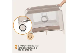 Bonnie Kinderbox - Babybox - tot 15 kg -Zijwanden van luchtige gaas - Ruime speelruimte - Systeem voor snel in- en opvouwen - Meegeleverde draagtas von Lionelo in Beige – Produktfoto 5 von 5
