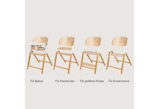 Celia 3-in-1 Houten Kinderstoel – Van Baby tot Volwassene – Verstelbare Zitting & Voetsteun – 5-punts Gordel – Eco-leer Bekleding – Inclusief BabySet & Eetblad – Draagvermogen tot 110 kg von Lionelo in Weiß – Produktfoto 4 von 4
