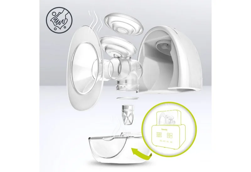 Elektrische Milchpumpe Fidi Free, Set, Elektrische Milchpumpe, Frei Hände Milchpumpe, Sehr leise, USB-C, Akku mit hoher Kapzität by Lionelo in White – product photo 4 of 5