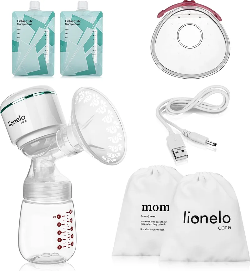 Fidi Plus - Borstkolf - Batterij met hoge capaciteit voor maximaal 150 minuten - Timer - Praktische pauze by Lionelo in Wit – product photo