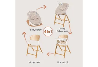 Hochstuhl CELIA (3-in-1-Hochstuhl Komplettset), 3in1/Einhandverstellung/Kunstleder/Tablett/Babyset enthalten by Lionelo in Celia SET – product photo 2 of 5