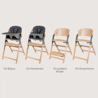 Hochstuhl MEGAN (Sitzkissen + Tablett), 3in1/mitwachsend/bis 110kg belastbar/werkzeuglos verstellbar by Lionelo in Grey – product photo 4 of 5