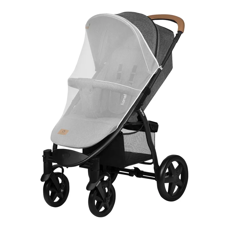 Kinder-Buggy ANNET PLUS, Fußdecke, großer Korb, ab 0 bis 36 Monate by Lionelo in Grey, Black – product photo 2 of 3