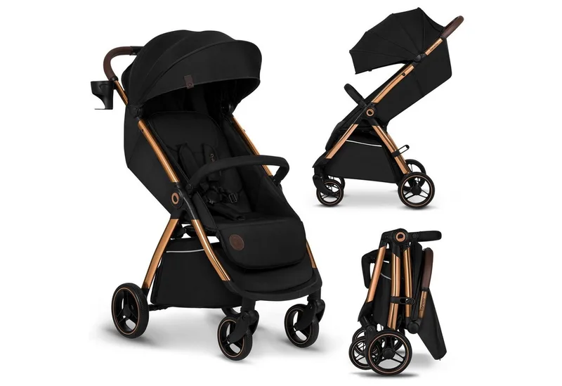 Kinder-Buggy INGRID, Kompakter / Schönes Design/Multifunktional/ab 6 Monaten van Lionelo in Schwarz – productfoto
