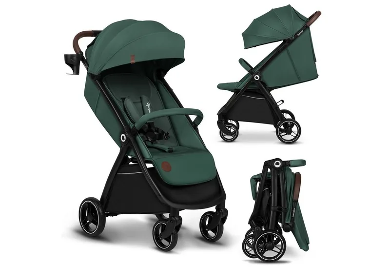 Kinder-Buggy INGRID, Kompakter / Schönes Design/Multifunktional/ab 6 Monaten van Lionelo in Grün – productfoto