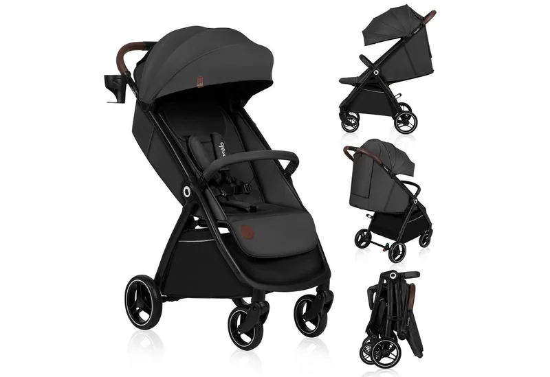 Kinder-Buggy INGRRID, (Set), Auto-Folding/Einhand-Faltung/UPF50+/bis 22 kg van Lionelo in Grau – productfoto