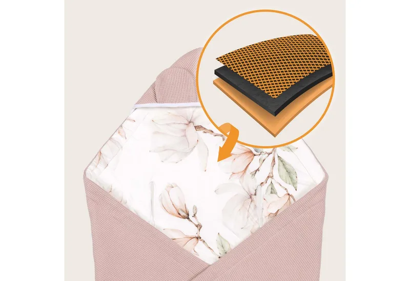 Kinderdecke TRAVEL SWADDLE BLANKET, lionelo, Hypoallergene Materialien/Bambus und Baumwolle/TOG 2,5 by Lionelo in Beige – product photo 2 of 5