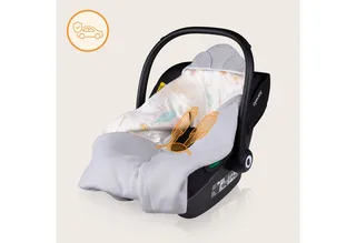 Kinderdecke TRAVEL SWADDLE BLANKET, lionelo, Hypoallergene Materialien/Bambus und Baumwolle/TOG 2,5 by Lionelo in Grey – product photo 4 of 5