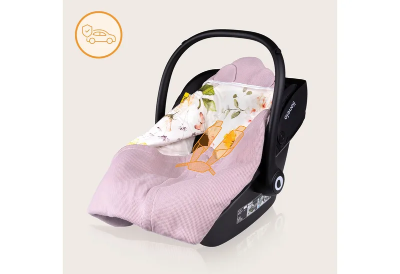 Kinderdecke TRAVEL SWADDLE BLANKET, lionelo, Hypoallergene Materialien/Bambus und Baumwolle/TOG 2,5 by Lionelo in Pink – product photo 4 of 5
