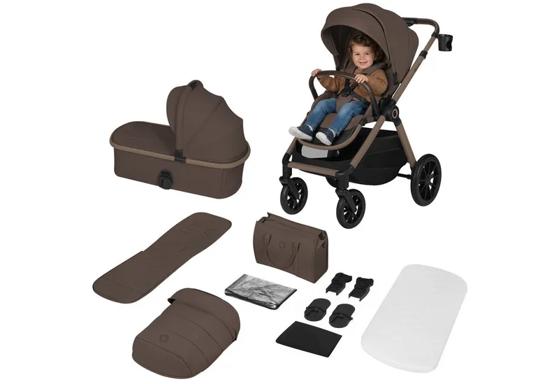 Kombi-Kinderwagen LAYLA 2IN1, (Set), 3D-Panoramabelüftung/ XXL-Sitz/ komfortable Federung by Lionelo in Beige – product photo