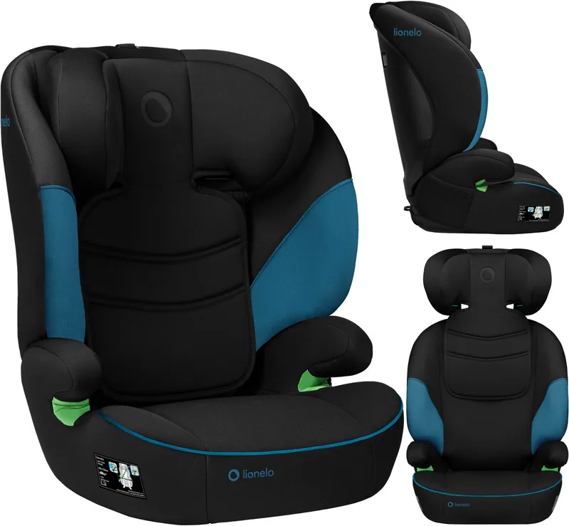 Lars i-Size Autostoeltje 100-150 cm – Autostoel Groep 2/3 – Voorwaarts (FWF) – Memory Foam Hoofdsteun – 10 Verstelbare Hoogtestanden – Brede Comfortzitting – Wasbare Bekleding – Past in Elke Auto by Lionelo in Blauw – product photo