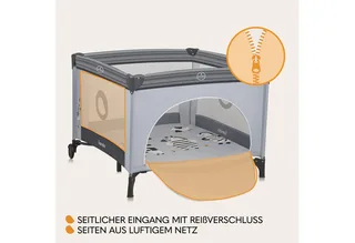 Laufgitter BONNIE (Set), Große Fläche, Seiteneingang, leicht klappbar, Transporttasche von Lionelo in Grau – Produktfoto 3 von 5