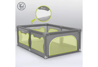 Laufgitter WILLOW XL (Set), sehr große Spielfläche, 2 abschließbare Seiteneingänge von Lionelo in Grau – Produktfoto 2 von 5