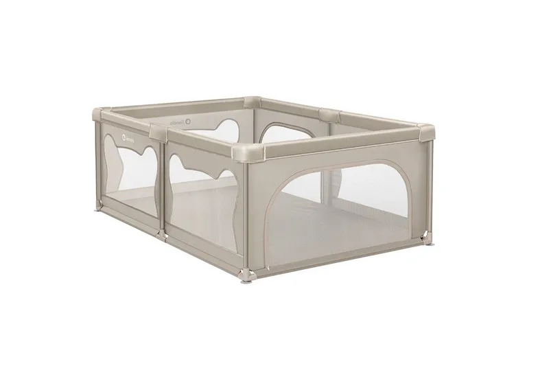 Laufgitter WILLOW XL (Set), sehr große Spielfläche, 2 abschließbare Seiteneingänge von Lionelo in Beige – Produktfoto 2 von 5