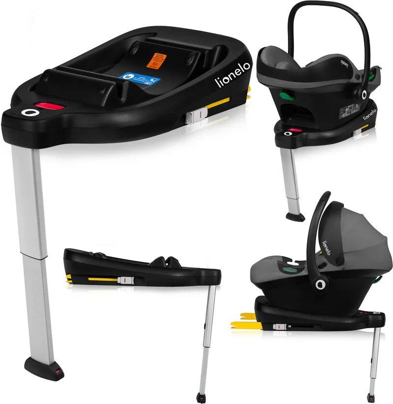 Lemmy i-Size Base - ISOFIX Autostoel Basis - Met Stabilisatiepoot - Geschikt voor Lemmy Autostoel de Lionelo en Zwart – photo produit