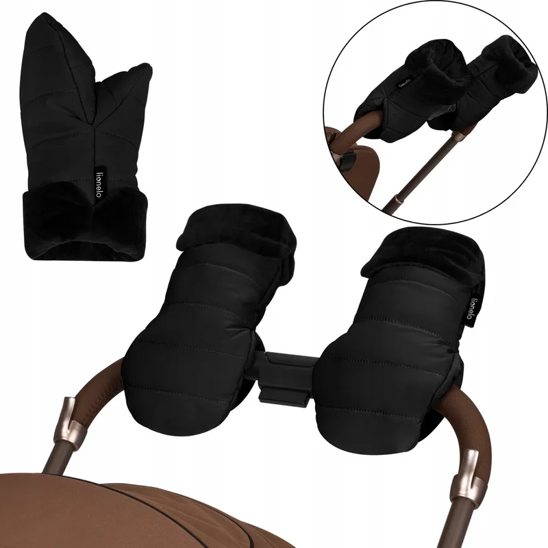 Oli - Kinderwagen & Fiets Handmoffen - Warme water- & winddichte - Universele maat - Magnetische bevestiging - Zachte Shu-voering - Winter Handwarmers Buggy, Wandelwagen, Scooter - Hand Warmers - Fietsmoffen - Fietshandschoenen de Lionelo en Handschoenen – photo produit