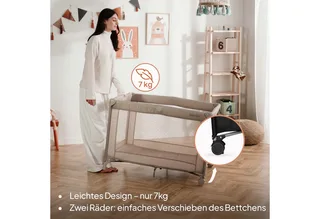 Reisebett AMELIE (Set, Reisebett / 2-cm-Matratze / Tragetasche) Kompakt/leicht/2cmMatratze/Seiteneingang/Netzseiten by Lionelo in Black – product photo 4 of 4
