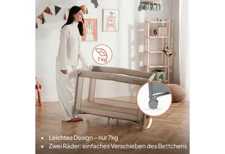 Reisebett AMELIE (Set, Reisebett / 2-cm-Matratze / Tragetasche) Kompakt/leicht/2cmMatratze/Seiteneingang/Netzseiten by Lionelo in Grey – product photo 4 of 4