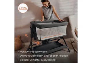 Reisebett LEONIE PLUS (Set, Set) SUPER Babytragetasche, Wiege, freistehendes Babybett by Lionelo in Grey Stone – product photo 3 of 4