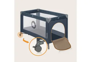 Reisebett STEFI (Set, 2in1 Reisebett und Laufstall) 2in1/LockGuard/Seiteneinstieg/2 Rollen mit Bremsen/Kompakt by Lionelo in Grey – product photo 5 of 5