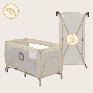 Reisebett Sven Plus 2in1 by Lionelo in Beige, 71 × 86 × 127 mm – product photo 3 of 5