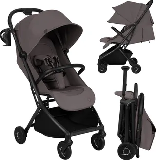 Sia Buggy - Ultralichte Wandelwagen 5,9 kg – Ultracompact 18x51x49 cm – Eénhandbediening – Click&Ride Rem – inGrip Harnassysteem – Dri-Seat – Inclusief Muskietennet & Draagriem by Lionelo in Beige – product photo 1 of 3