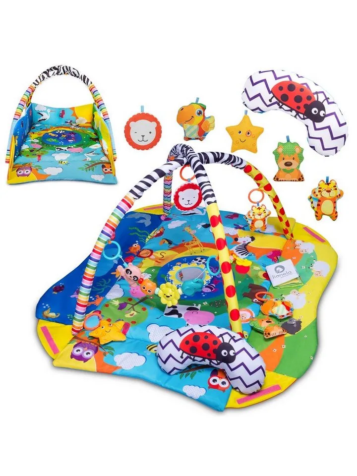 Spielbogen ANIKA PLUS, Schnelles Aufstellen, Anpassung an das Kind, Interaktives Buch de Lionelo en Bleu, Jaune – photo produit 1 sur 5