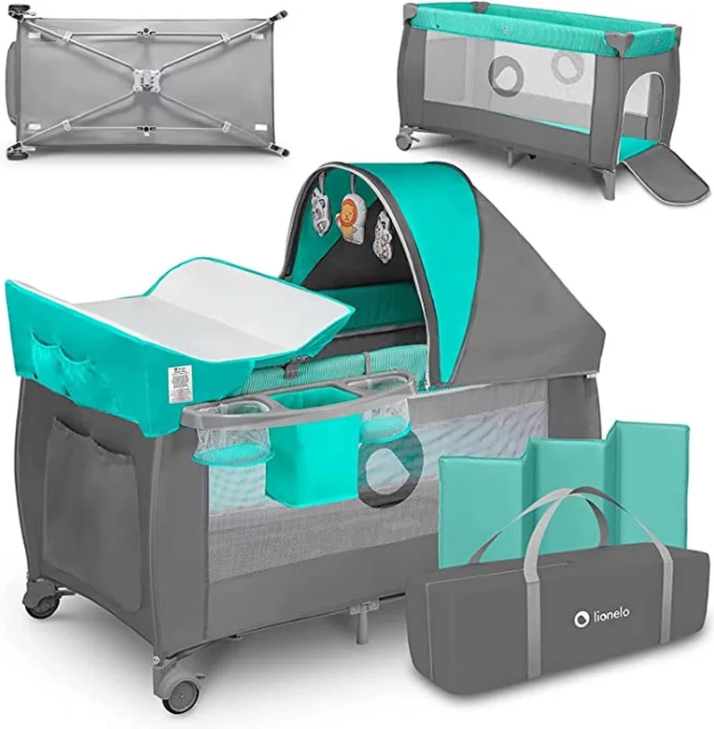 travel bed / inklapbaar campingbedje / Dream’n Play, campingbedje -babybedje - Functioneel en Veilig von Lionelo – Produktfoto