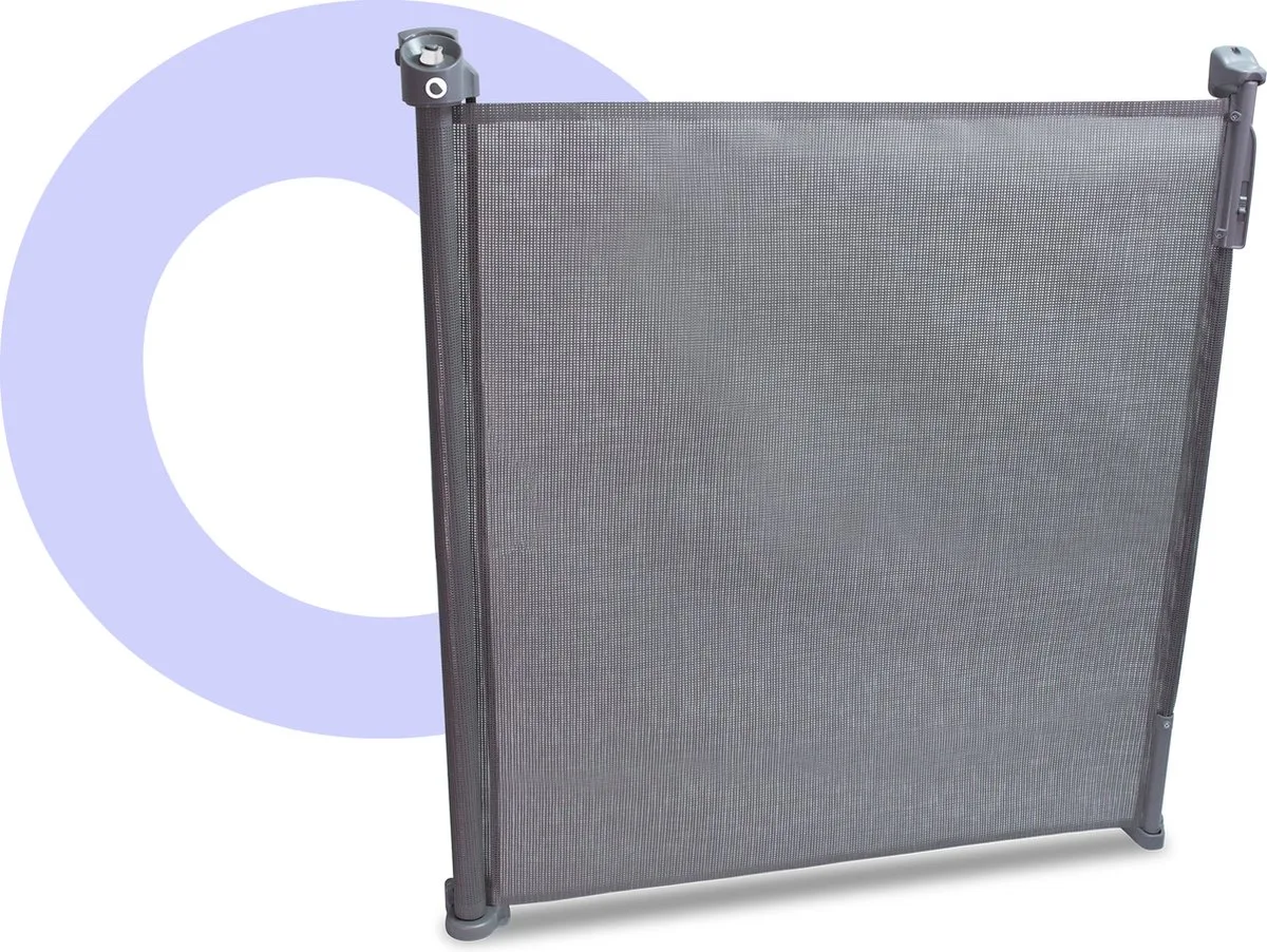 Tulia - Veiligheidshekje - 140cm - Clip ON / OFF - SecureCurve veilige randen van Lionelo in Grijs – productfoto