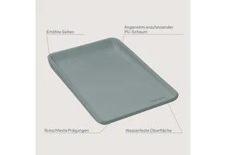Wickelauflage MEGS, PU-Schaum/weiche Ränder/Antirutsch/Oberfläche wasserfest by Lionelo in Grey – product photo 2 of 4