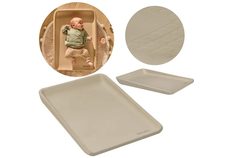 Wickelauflage MEGS, PU-Schaum/weiche Ränder/Antirutsch/Oberfläche wasserfest by Lionelo in Beige – product photo