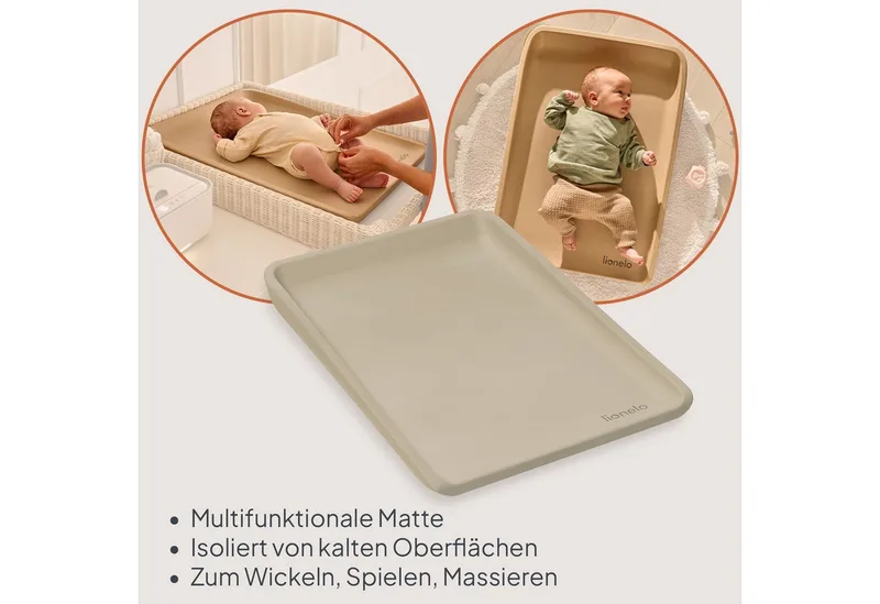 Wickelauflage MEGS, PU-Schaum/weiche Ränder/Antirutsch/Oberfläche wasserfest by Lionelo in Beige – product photo 3 of 4