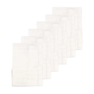 Hydrofiele Luiers – 6 Stuks – 60x60 cm – 100% Katoen – Uni van Little Boo in Wit – productfoto 2 van 4