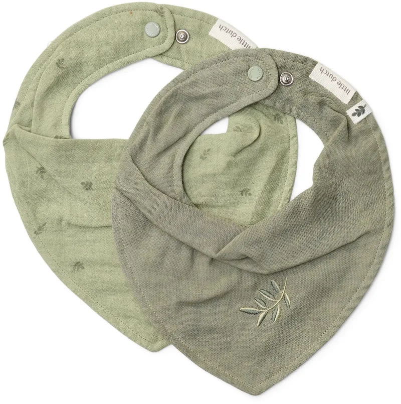 2-pack bandana slab - Essentials by Little Dutch in Green – product photo