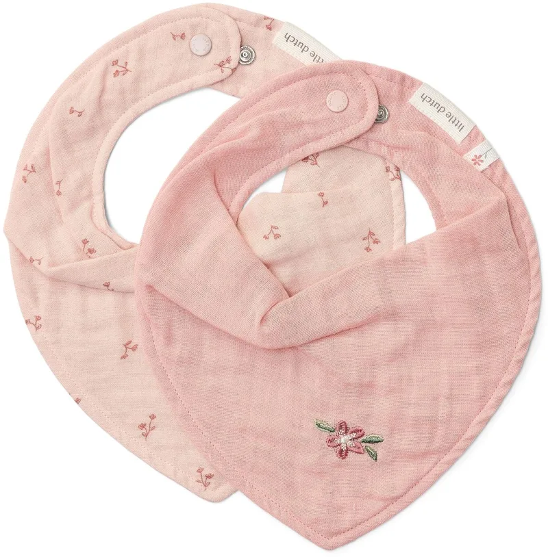 2-pack bandana slab - Essentials by Little Dutch in Pink – product photo
