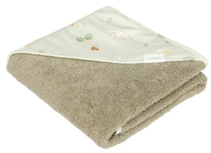 Badcape - 100 x 100 - Little Farm från Little Dutch i Grön – produktbild