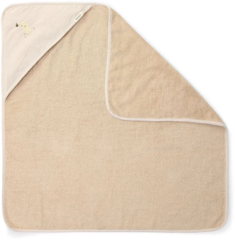 Badcape - 75 x 75 - Newborn Naturals - Baby Bunny van Little Dutch in Beige – productfoto