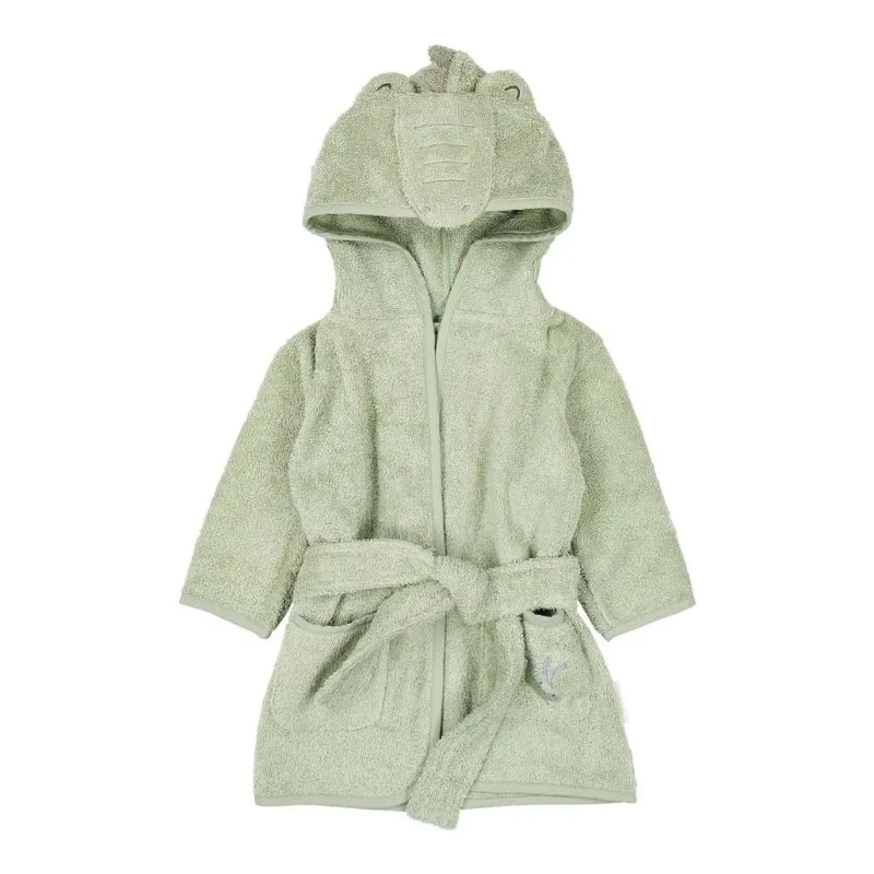 Badjas Little Dutch Safari Leo Krokodil Groen 74/80 van Little Dutch – productfoto