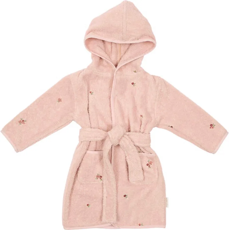 Badjas - Maat 74/80 - Badjas Kind Meisjes - Fairy Garden Blossom från Little Dutch i Rosa – produktbild