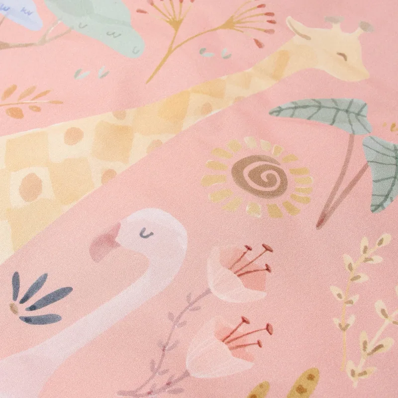 Blooming Safari Dekbedovertrek - 120 x 150 cm by Little Dutch in Pink – product photo 2 of 4