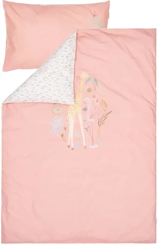 Blooming Safari Dekbedovertrek - 140 x 200 cm van Little Dutch in Roze – productfoto 1 van 4
