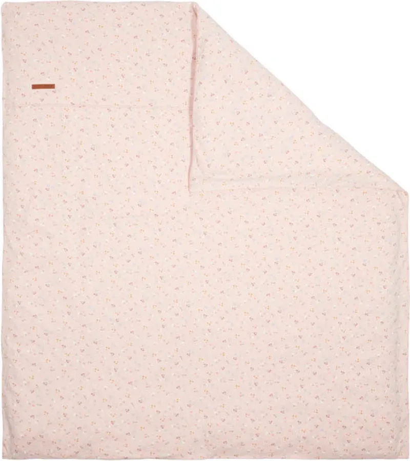 Dekbedovertrek wieg Little Pink Flowers von Little Dutch in Donkerroze, Little Pink Flowers – Produktfoto