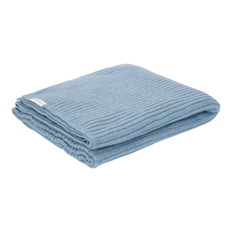 Deken Ledikant Little Dutch Pure Denim Blue Gebreid fra Little Dutch – produktbillede 1 af 2