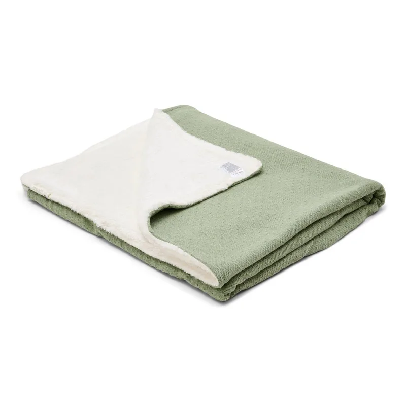 Deken Ledikant Little Dutch Pure Sage Gebreid 110x140 fra Little Dutch – produktbillede 2 af 4