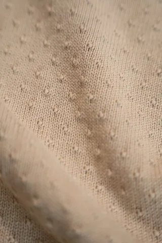 Gebreid wiegdeken - Fleece - Essentials de Little Dutch en Beige – photo produit 3 sur 4