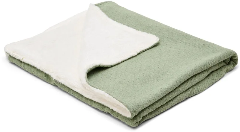 Gebreid wiegdeken - Fleece - Essentials de Little Dutch en Vert – photo produit