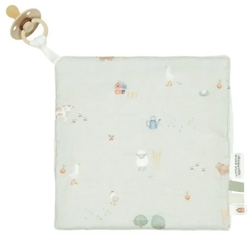 Knuffeldoek - Little Farm van Little Dutch in Groen – productfoto